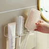 Wall-Mounted Hair Brush Holder – Clear Plastic Bathroom Organizer,Toiletries | 1pc Transparent Design | Use Without Electricity 5