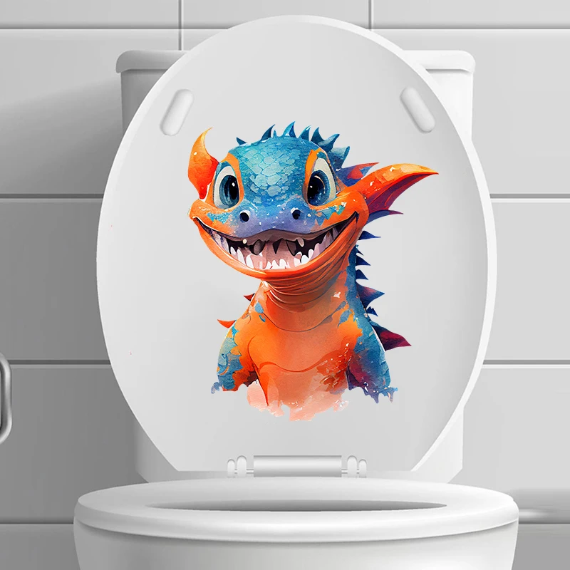 C240# Watercolor Dragon  Wall Sticker Bathroom Toilet Decor Living Room Cabinet Refrigerator Home Decoration Decals