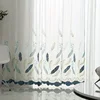 2025 Gauze Curtains Bedroom Gorgeous Exquisite 1pcs Luxury Velvet Embroidered Feather Simple Modern Three-dimensional Embroidery 3