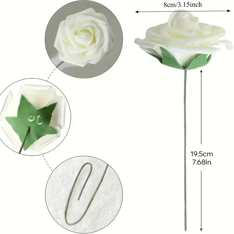 Elegant Ultra-Realistic Artificial Roses for Decorative Floral Designs