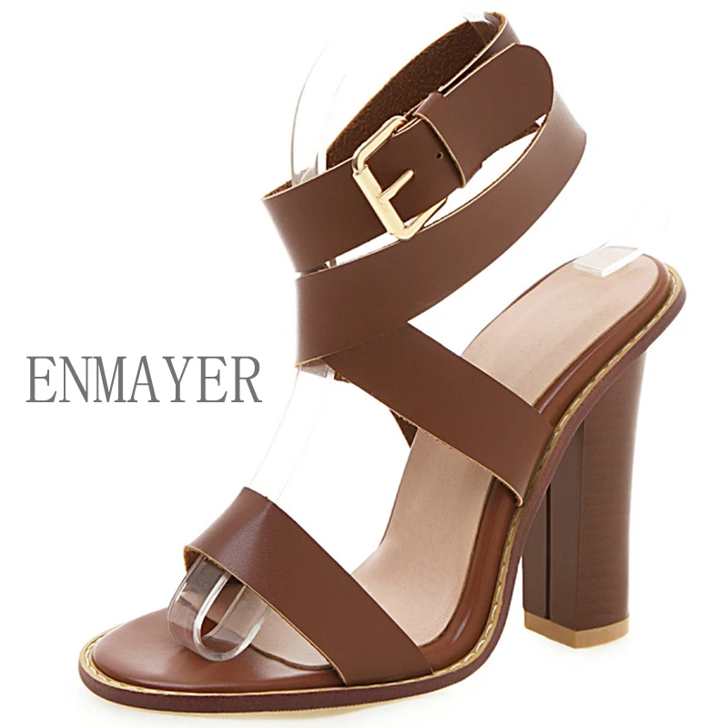 

Oversize Large Size Big Size 44 45 46 47 48 High Heels Sandals Women Shoes Woman Summer Ladies Double Buckle