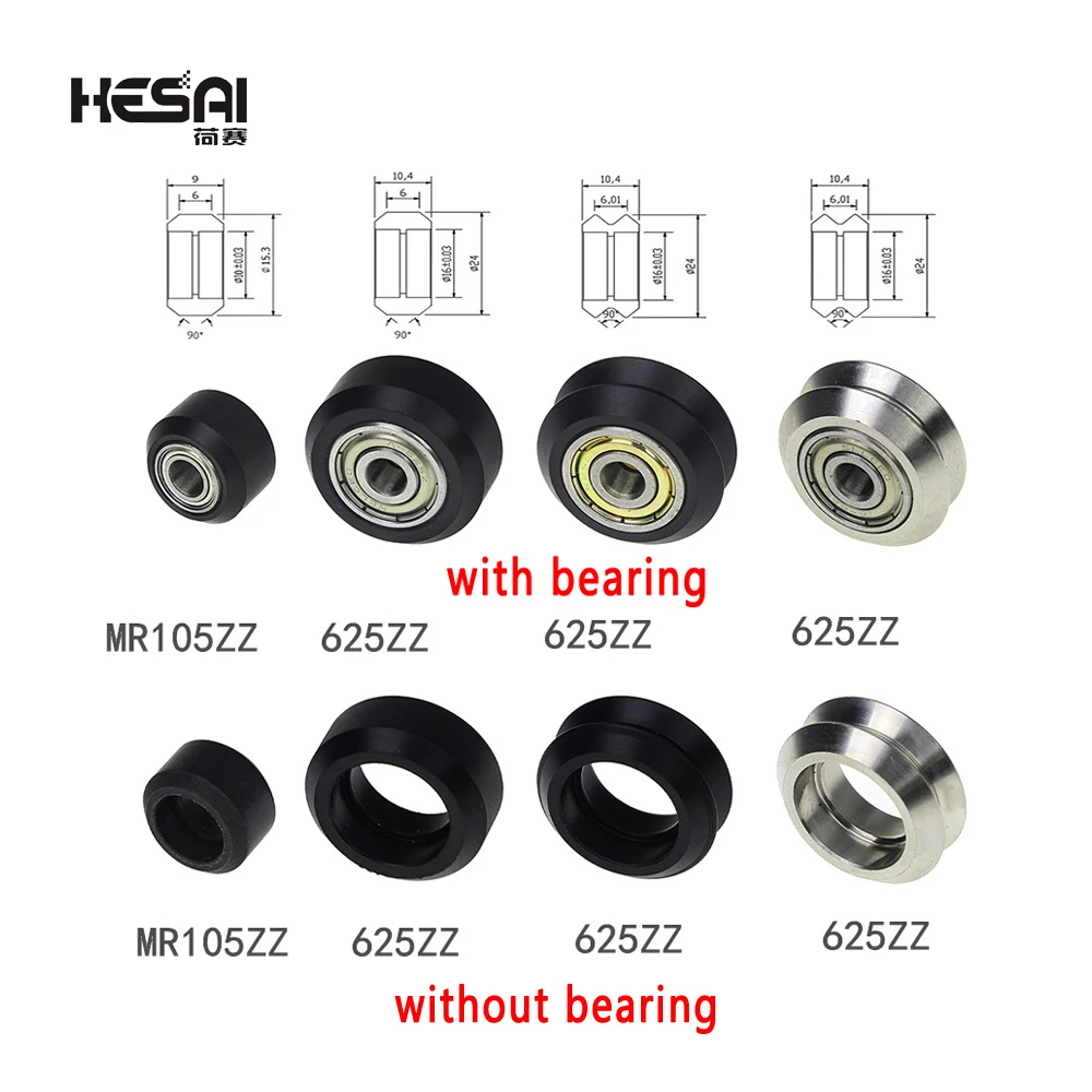 

1PCS 3D ​CNC Openbuilds Wheel 3D Printer Parts Plastic With Bearing Idler Pulley Gear Perlin Wheel Ender 3D Printer
