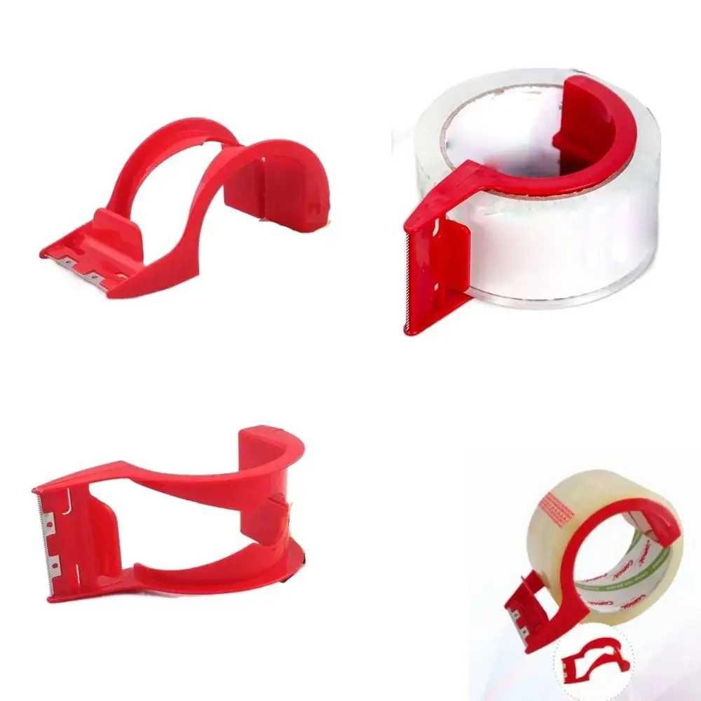 Tape Dispenser Adhesive Tape Cutter Simple Box Sealing Machine Holder Iron Tooth Plastic Packing Seat 48mm