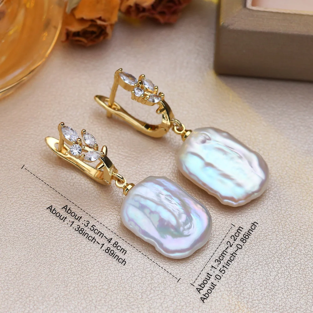 Elegant Freshwater Pearl Drop Earrings for Women - Long Pearl Jewelry Wholesale