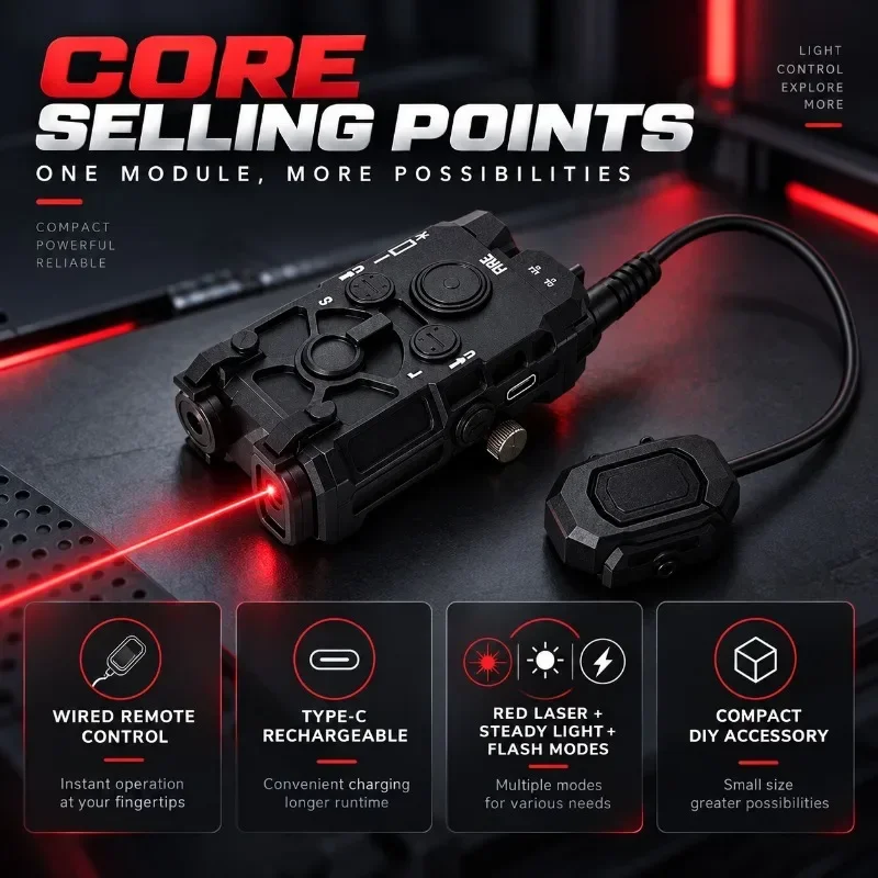 Hobby Model Mod Accessory OGL Storage Cassette, Equipped with Mouse Tail Wire Control Switch