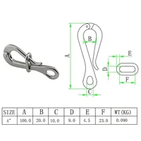 Pelican Hook & Eye - Stainless Steel