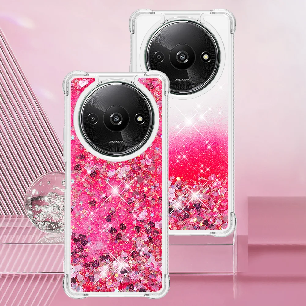 Bling Glitter Liquid Silicone Shockproof Quicksand Phone Case