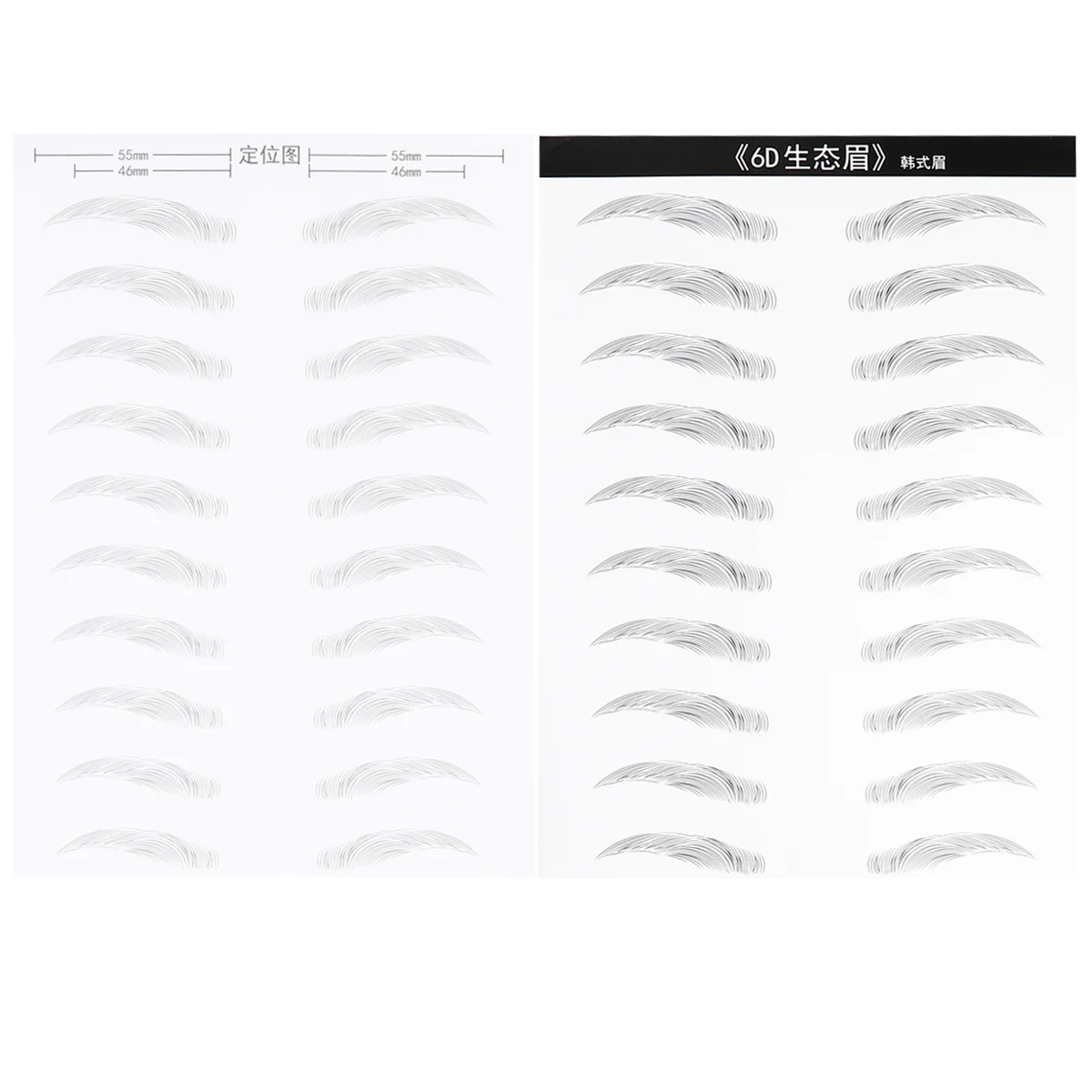

2 Sheets/ 20 Pairs Hair- Authentic Simulation Stickers for Woman Men, Waterproof and