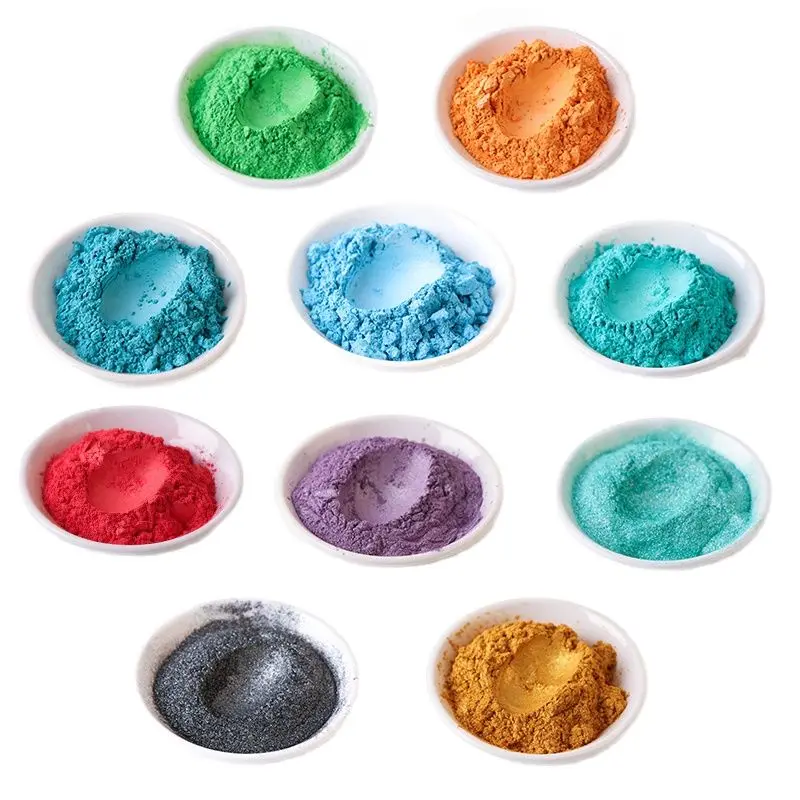 Cyan Pearl Mica Powder Cosmetic Grade Pearlescent Makeup Pigment DIY  Eyeshadow Epoxy Resin Lip Gloss Nail Art Glitter