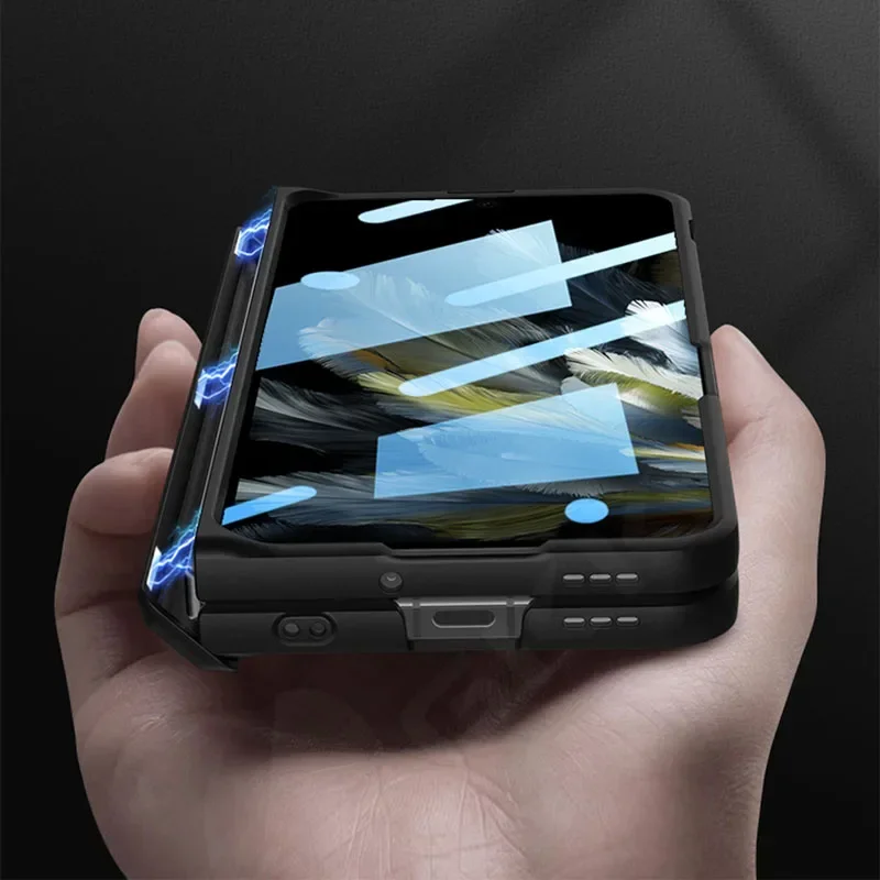 GKK Magnetic Hinge Armor Case for Oneplus OPEN OPPO Find N3 Anti-knock Front Glass Holder Kickstand Holder Matte Hard Cover