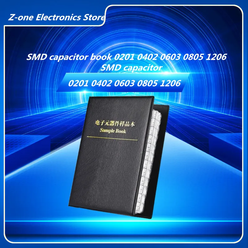 SMD capacitor book 0201 0402 0603 0805 1206 capacitor  80/90/92values  capacitor 25 50 pieces each