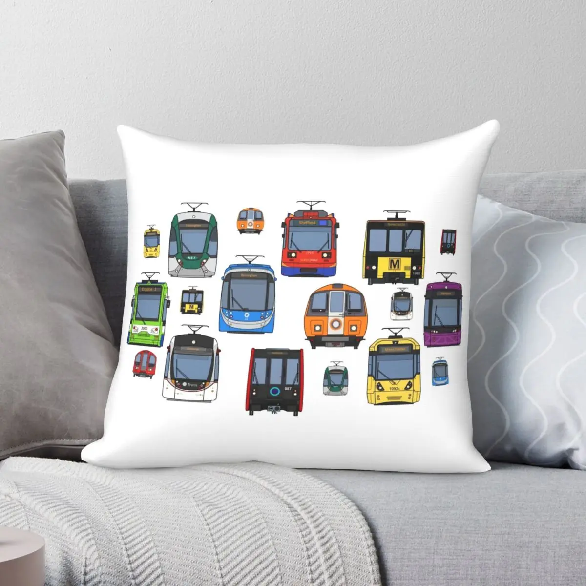 

GB Metro And Light Rail Square Pillowcase Polyester Linen Velvet Printed Zip Decor Throw Pillow Case Home Cushion Cover 45x45