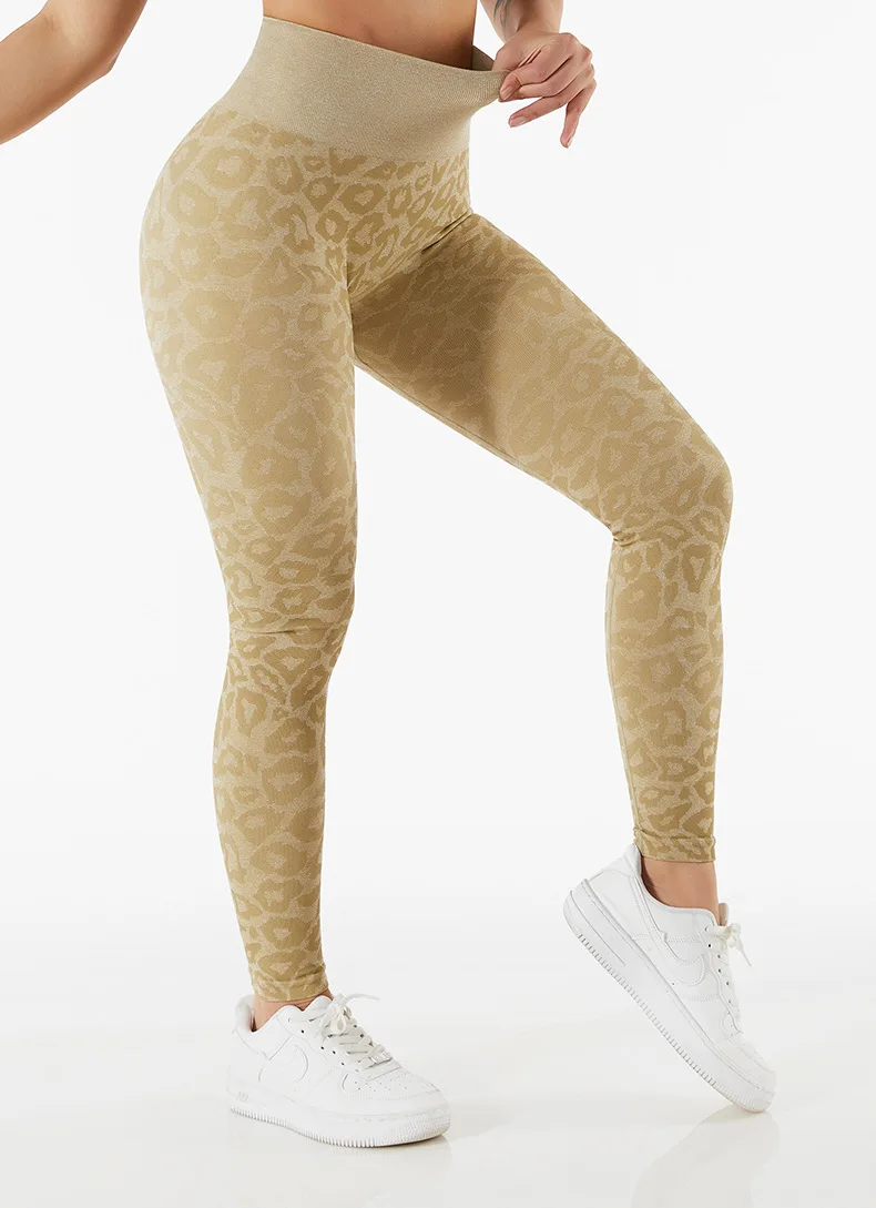 yoga pants New Leopard Peach Hip Leggings Women Fitness High Waist Shorts Pants Seamless Yoga Leggings Running Hip Lift Sweatpants gymshark leggings