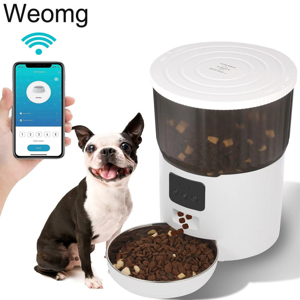 

6L 4L Big Capacity Smart Automatic Cat Pet Feeder Dry Food Dispenser For Cats Big Dogs With Timing Feeding Voice Recorder