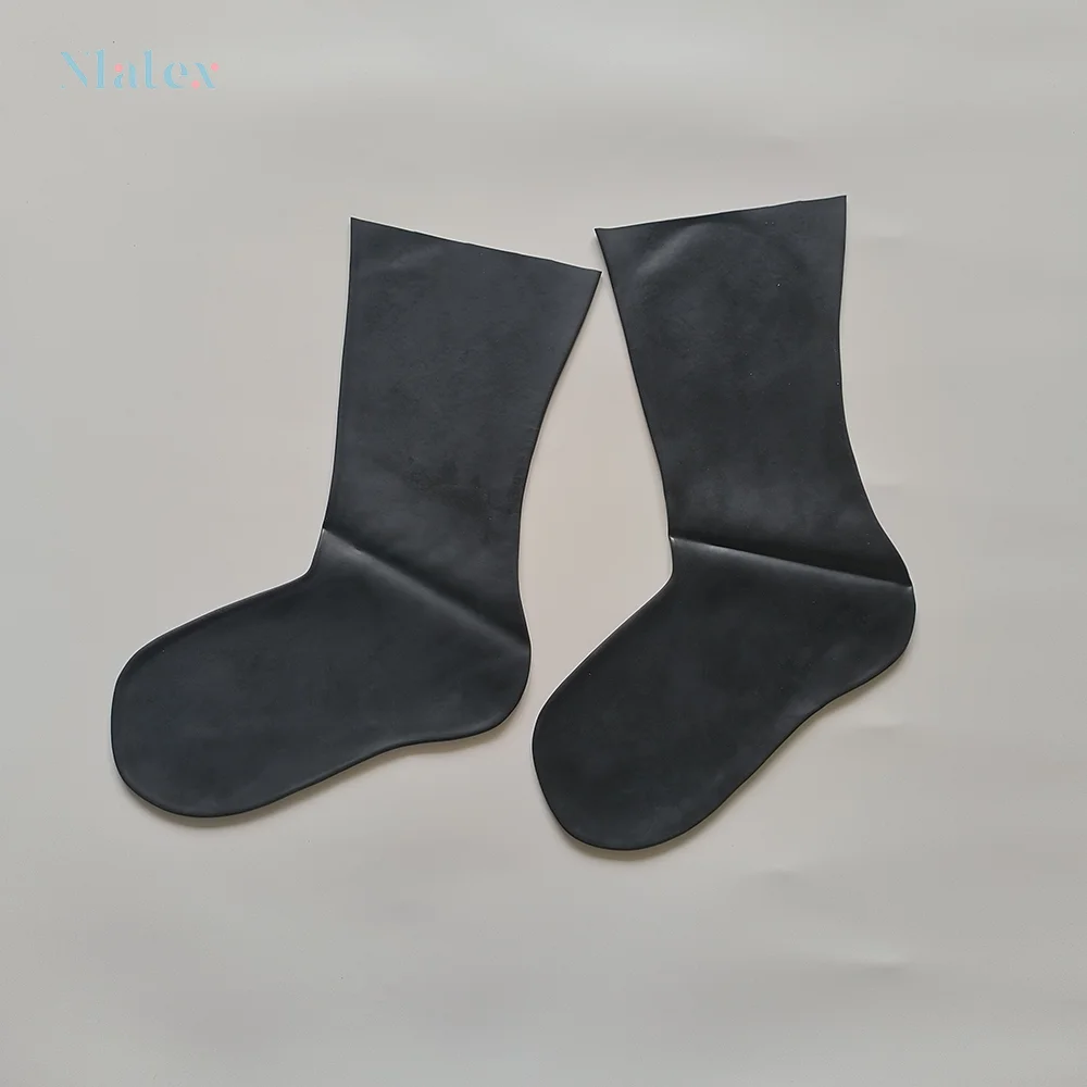 Black Clear Natural Latex Neutral 2D Short Socks