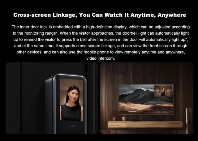 Xiaomi MiJia Smart Door Lock M20 Pro AI 3D Face Recognition Smart View Doorbell WiFi NFC Digital Electronic Lock Mijia App 6