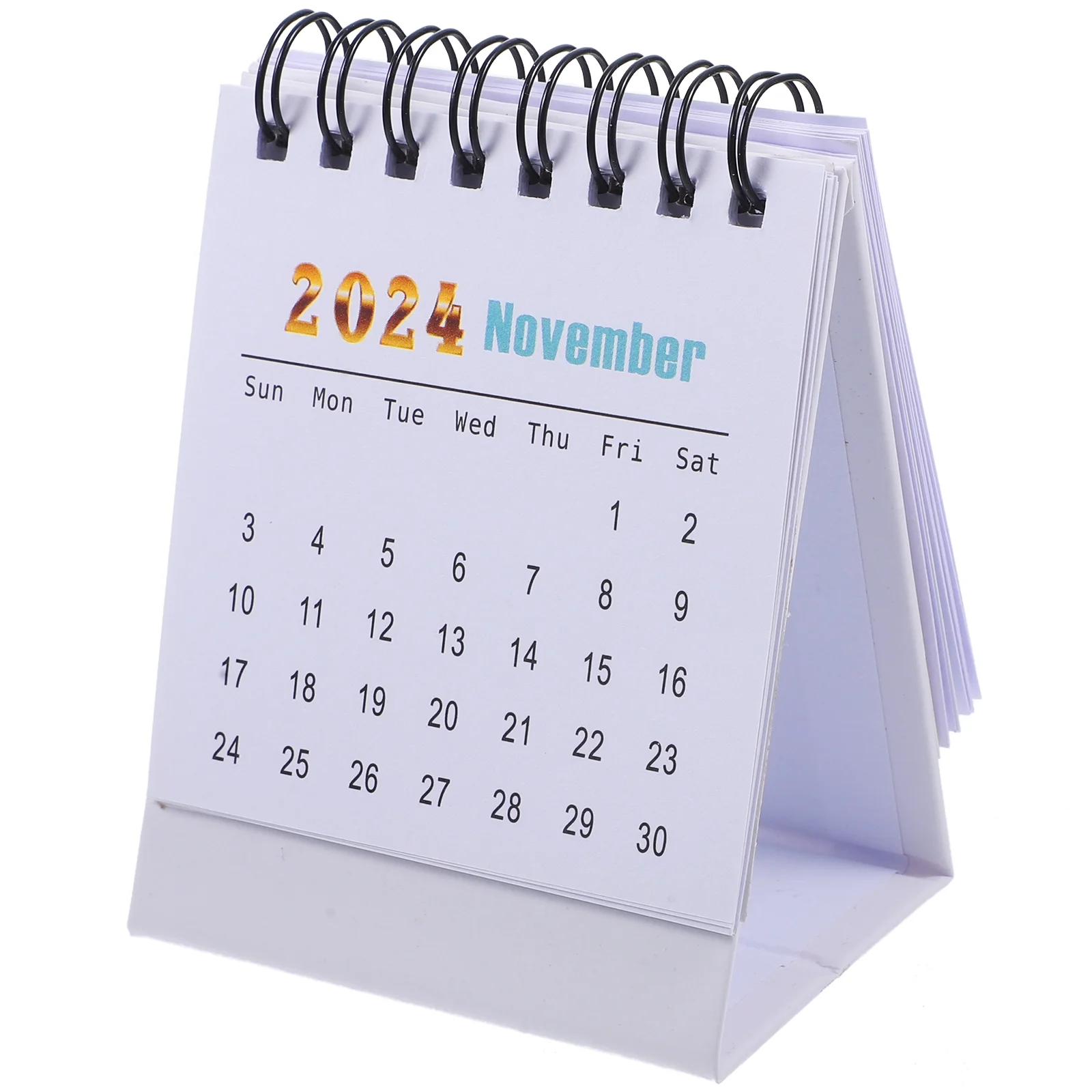 

2024 2025 Mini Calendar Desk Paper Calendar Standing Flipped Calendar Jan 2024 June 2025 Calendar Portable Tent Calendars Wire