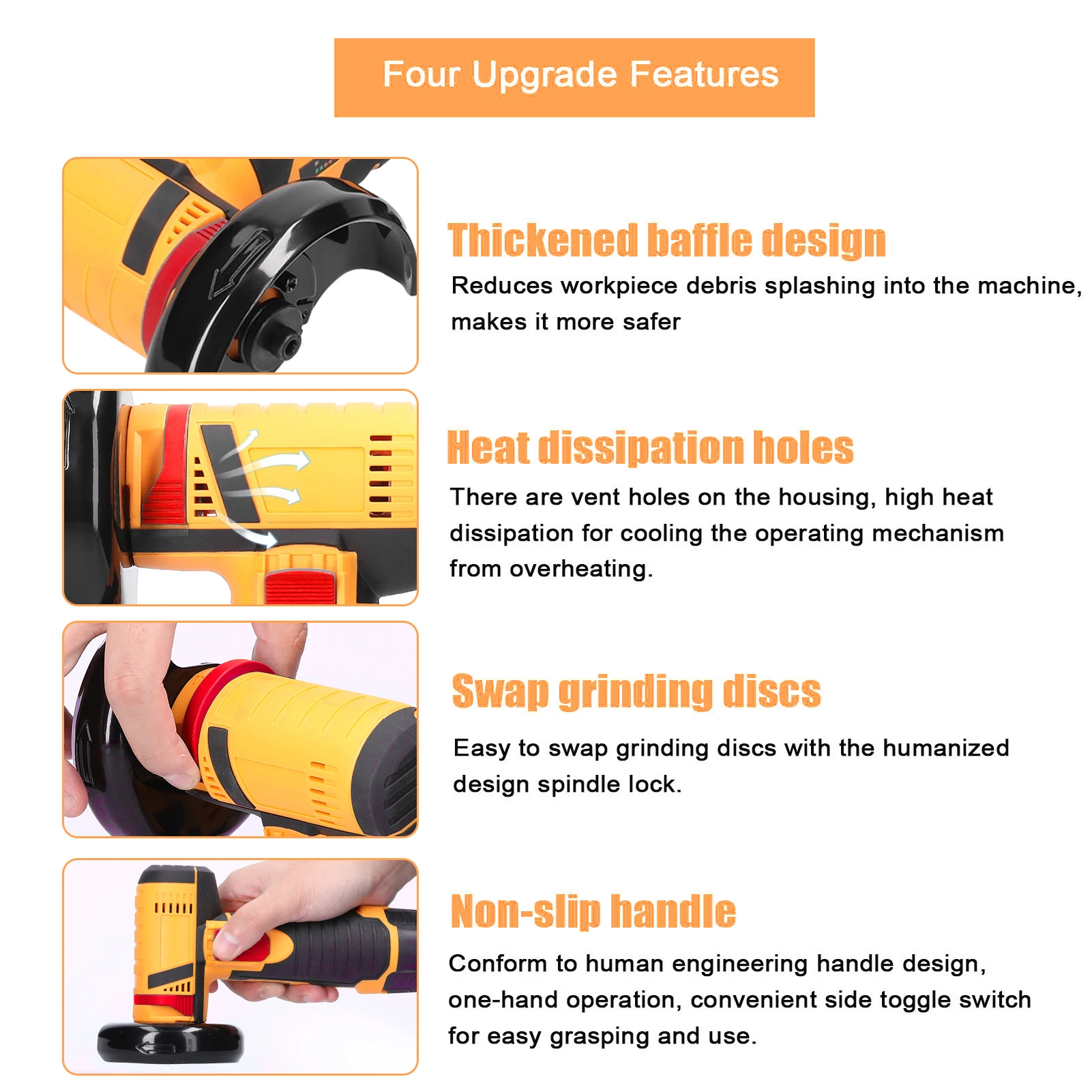 KKMOON 12V Electric Angle Grinder 19500rpm Mini Grinding Cutting Machine For Cutting Polishing Ceramic Tile Wood Stone Steel 5