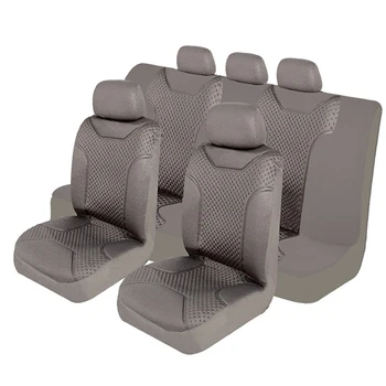 Coprisedile Auto 5D Traspirante in Rete, Universale per Berlina, SUV, Camion, Protezione Interna Grigia