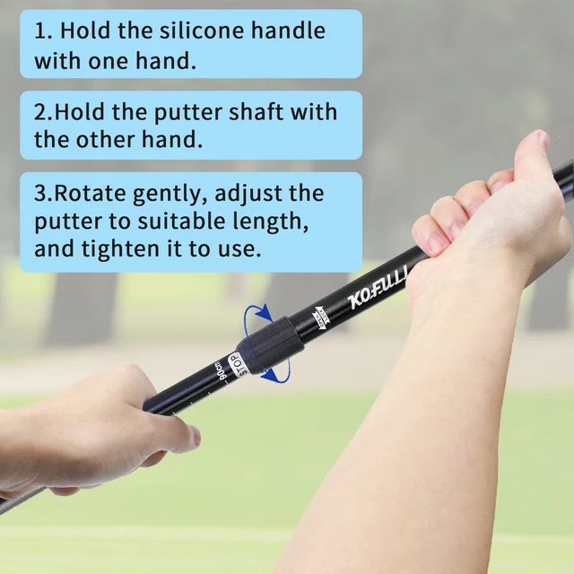 2Pcs/ Set Golf Putters for Men & Women Two Way Mini Golf Putter Adjustable Length Right or Left Handed Golf Clubs Set for Kids 4