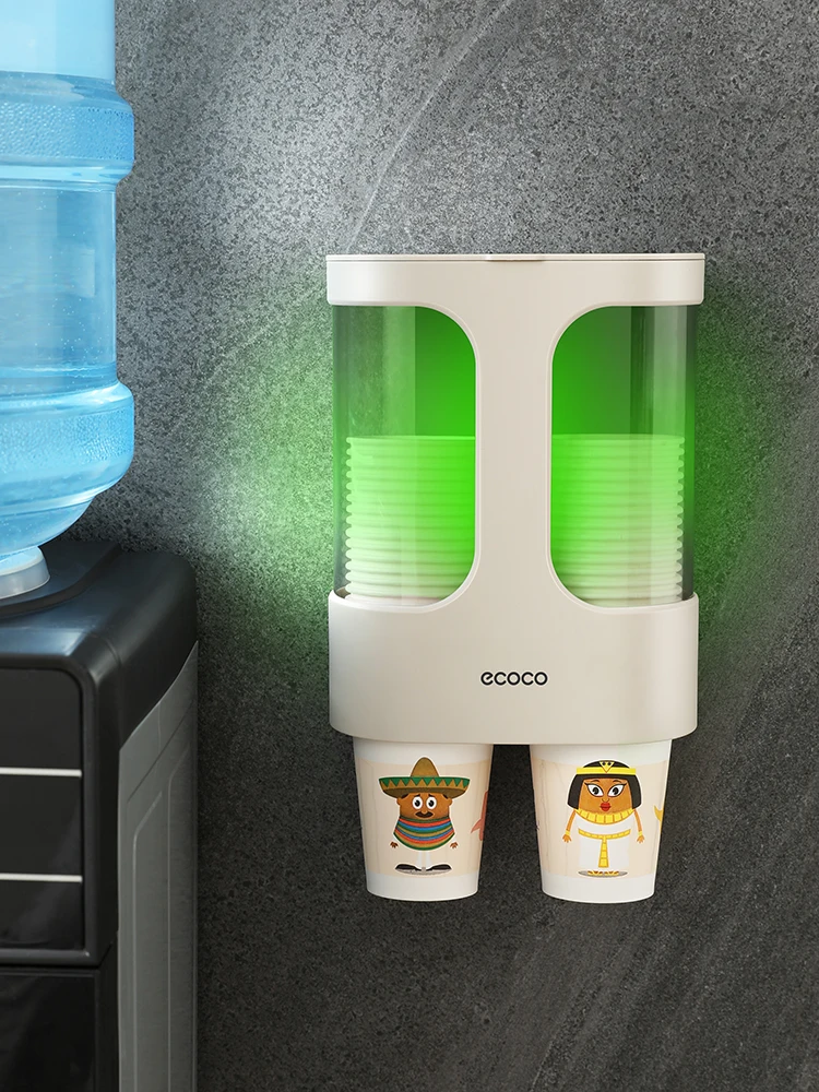 

Одноразовый автоматический держатель для бумажных стаканчиков ECOCO для хранения Божьей посуды, питьевой фонтан, диспенсер для стаканчиков, пластиковая подставка для стаканчиков