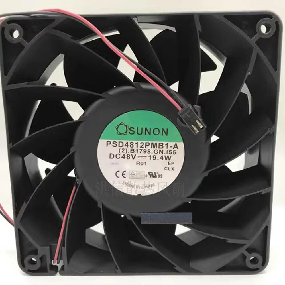 

1 PCS SUNON Fan PSD4812PMB1-A DC 48V 19.4W 12038 12CM 2 pin cooling fan