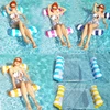 Foldable Floating Water Hammock Recliner Inflatable Floating Mattress Sea Ring Pool Party Toy Lounge Bed Swimming Accessories 5
