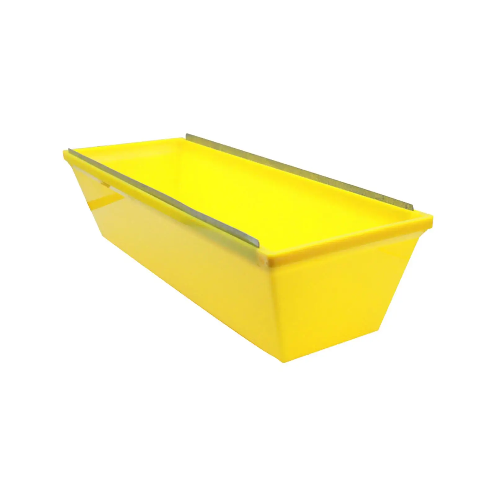 12&rdquo; Drywall Mud Pan Sheared Edges Easy to Clean Plastering Tapered Sides Heavy Duty with Scraping Bar Quicker Knife Cleaning drywall mud pan