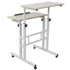 Laptop Computer Stand Desk Stand Up Laptop Desk 60cm Adjustable Height Stand Up Laptop Desk Computer Standing Desk with Rollers 5