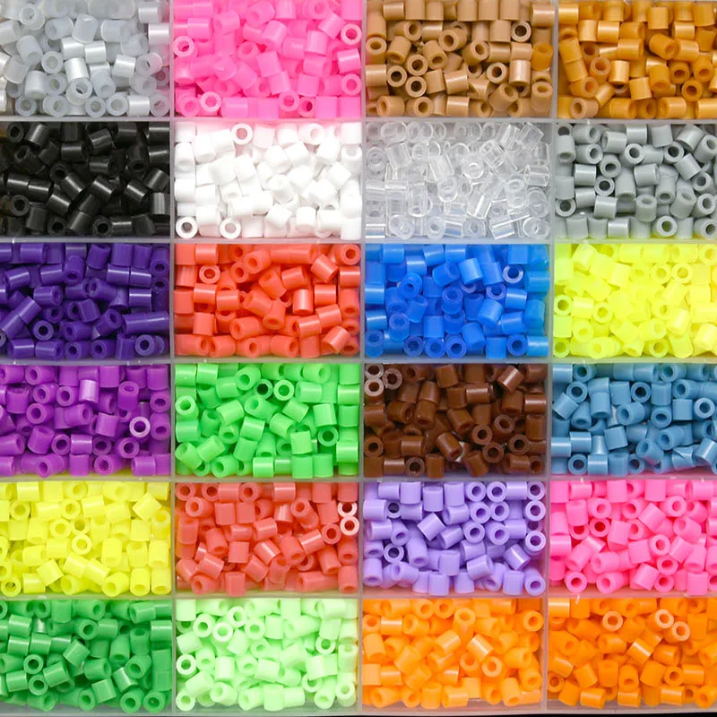 24Colors50mmPerlerFuseBeadsIronBeadKitHamaBeads3DPuzzle