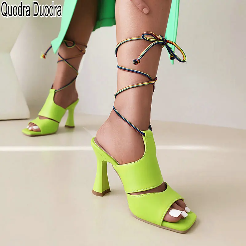 

New Summer Sandals Women Shoes Female Fashion Lady PU Thin Super High Heels Pumps Solid 2022 Sexy 2022 Peep Toe 43 Cross-Strap