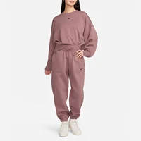 Nike véritable nouveautés femmes taille haute doublé polaire ample cordon pantalon de sport DQ5888-208 3