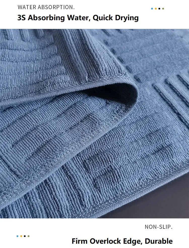 Saugfähige Boden matte für Bad und Toilette, einfarbiges Boden handtuch, Ant-Slip-Spa, Schönheits bade matte für Haus und Hotel, 80x50cm – Detail 6