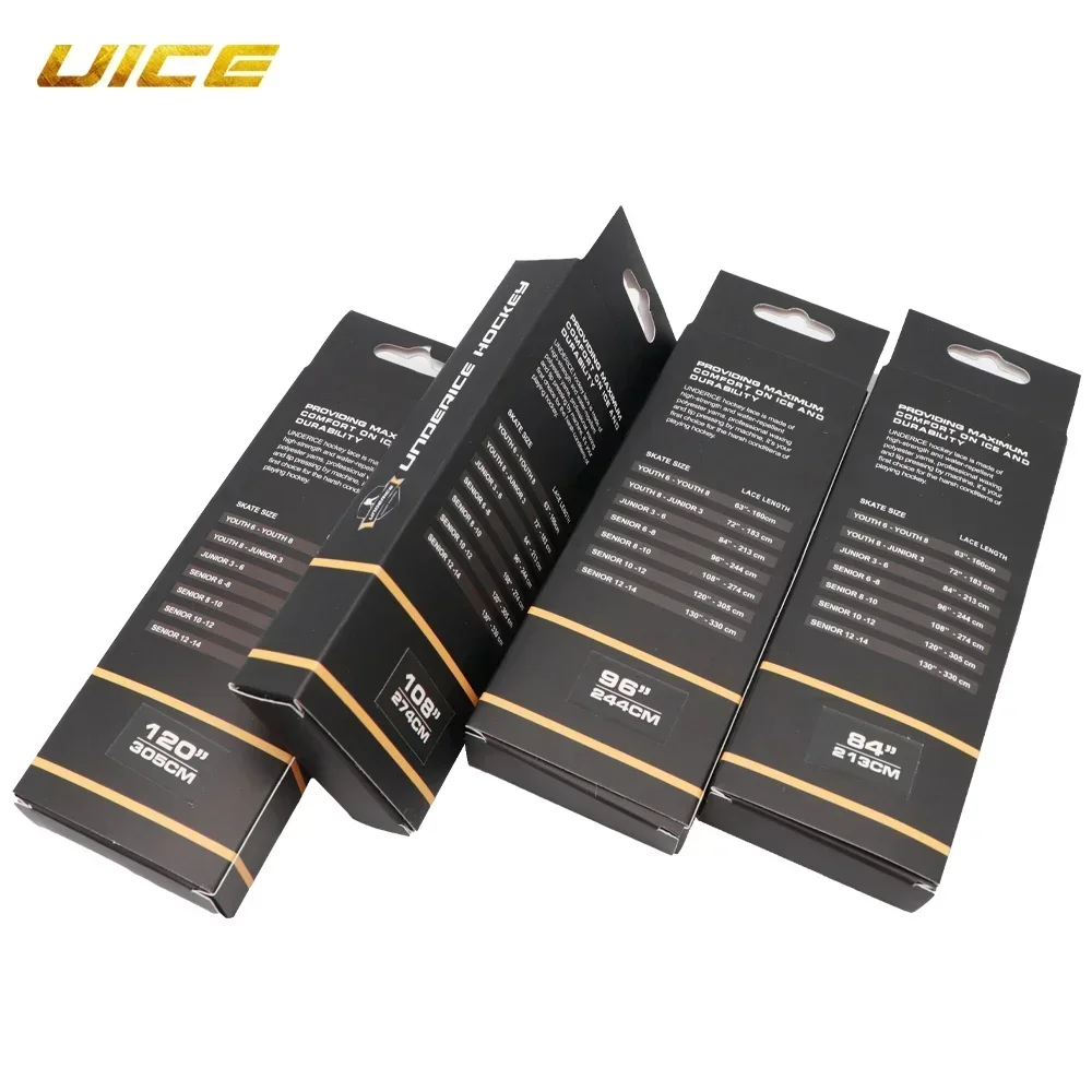 Hockey Skate Laces 84-120inch Box-Packed Dual Layer Braid Reinforced Waxed Tip Accessories