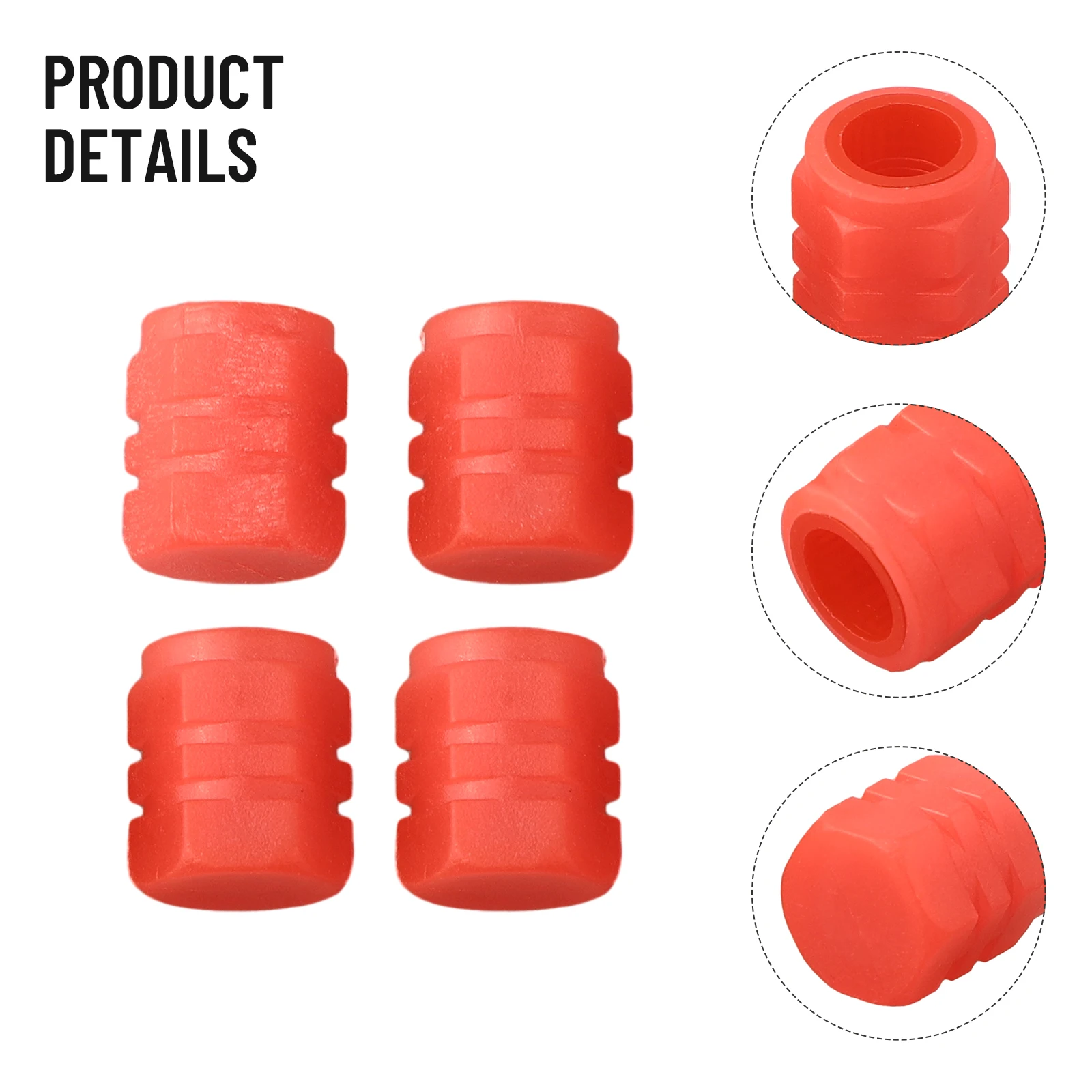 

None Car Wheel Valve Cover Car Valve Stems Washable Wheels Part Car Wheel Tire Valve Cover Fluorescent Brand New