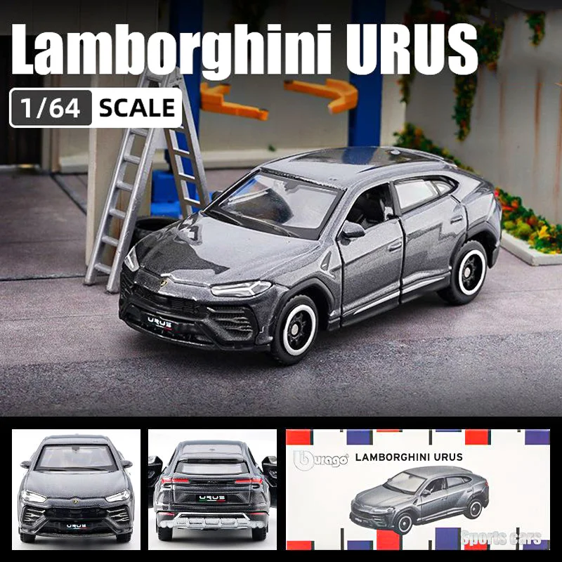 

Миниатюрная модель автомобиля из сплава Lamborghini URUS Bburago, масштаб 1/64, литые копии автомобиля, коллекционная игрушка для мальчиков, подарки