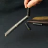 EDC Fidget Toys Stress Relief For Adults Magnetic Metal Carbon Fiber Three-section Stick Rotating Creative Gift 2