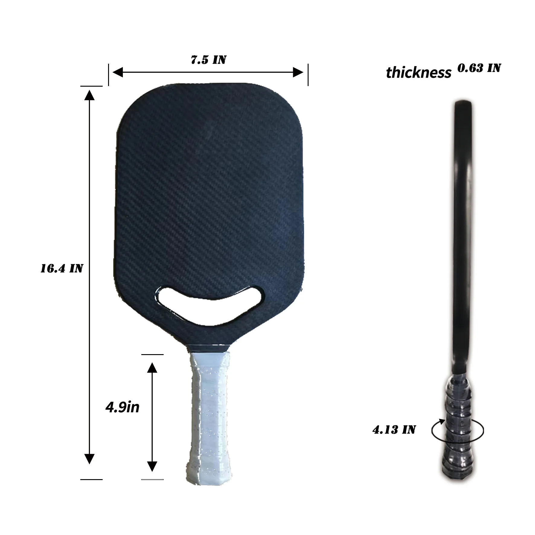 Unibody pickleball paddle 3K carbon fiber advance pickleball racket with rough surface high spin for pro player