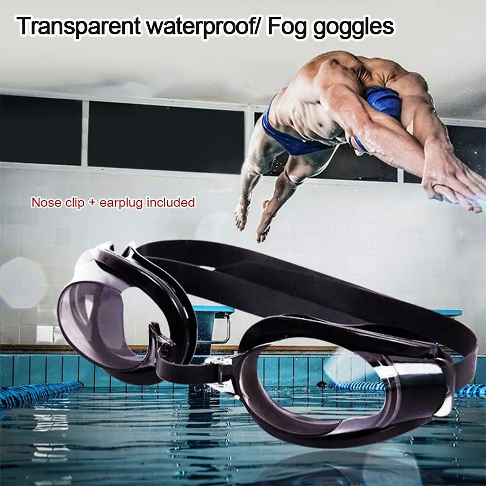 Anti Fog Swimming Goggles UV Glasses Adjustable Earbuds Nose Clip Quick Release Clasp Men Women Swimming Eyewear Sports Supply 3