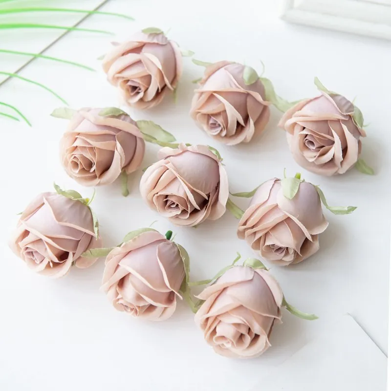 thumbnail image 1 of 100 piezas de rosas baratas para el hogar, suministros de boda, decoración, bricolaje, guirnalda navideña, accesorios, álbum de recortes, flores artificiales de seda, 1 of 5