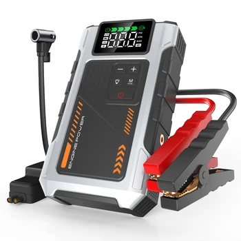 Eigotrav U2 5-IN-1 6000A 12000mAh Avviatore di emergenza per auto con compressore d'aria 150PSI Booster Caricatore di backup Power Bank Jumper Box