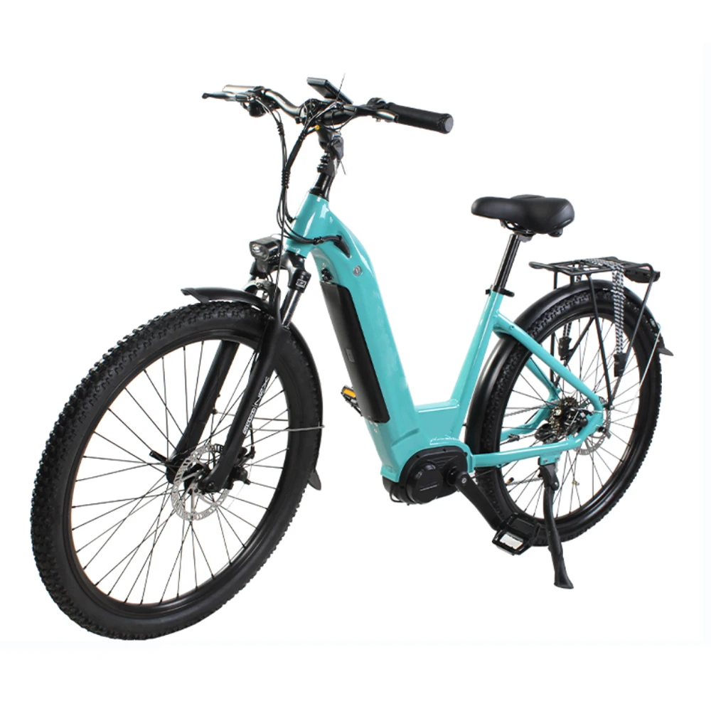 frame mounted battery and bafang m400 torque sensor mid drive motor city road use electric bicycle yadea yt300 20 inch touring electric city bike 250w okawa mid drive motor shimano 7 speed rear derailleur 36v 7 8ah removable battery 25km h max speed up to 60km max range led headlight white