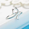 Y1UE Adjustable Open Rings for Women Dainty Long Tail Finger Ring Knitting Crocheting Joint Ring Jewelry Ornament 5