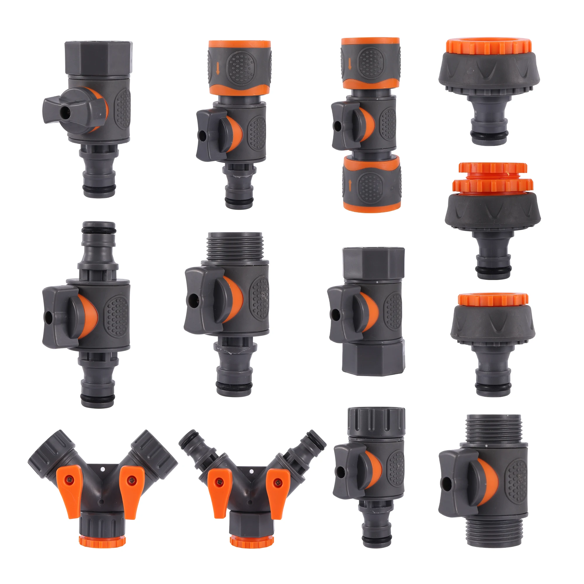 Garden Hose On/Off Valve Quick Connector Male and Female Tap Adapter Y-Joint Kit 1 pc 1/2" 3/4" 1" For Garden Hose Sprinkler garden hose valve garden hose connector hose connector garden hose adapter hose tap adapter garden quick coupling garden hose splitter garden irrigation splitter garden water connector quick connect valve faucet quick connector garden faucet adapter faucet adapter water faucet adapter