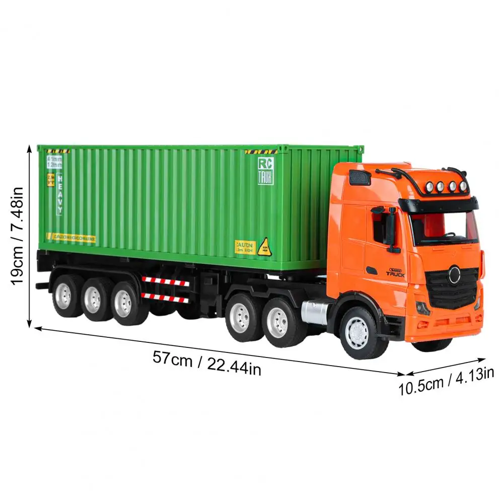 2.4GHz RC Truck Head Car Model Toys 9 Channel Simulation Engineering Transport Electric Remote Control Transport Vehicle Toy 2