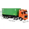 2.4GHz RC Truck Head Car Model Toys 9 Channel Simulation Engineering Transport Electric Remote Control Transport Vehicle Toy 2