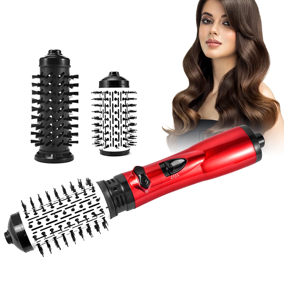 Hair Dryer Brush 2 In 1 Hot Air Spin Brush Curling Straightening Styling Auto-Rotating Ionic Round Blow Dryer Volumizer hair dryer hair straightener hair curler hair tools