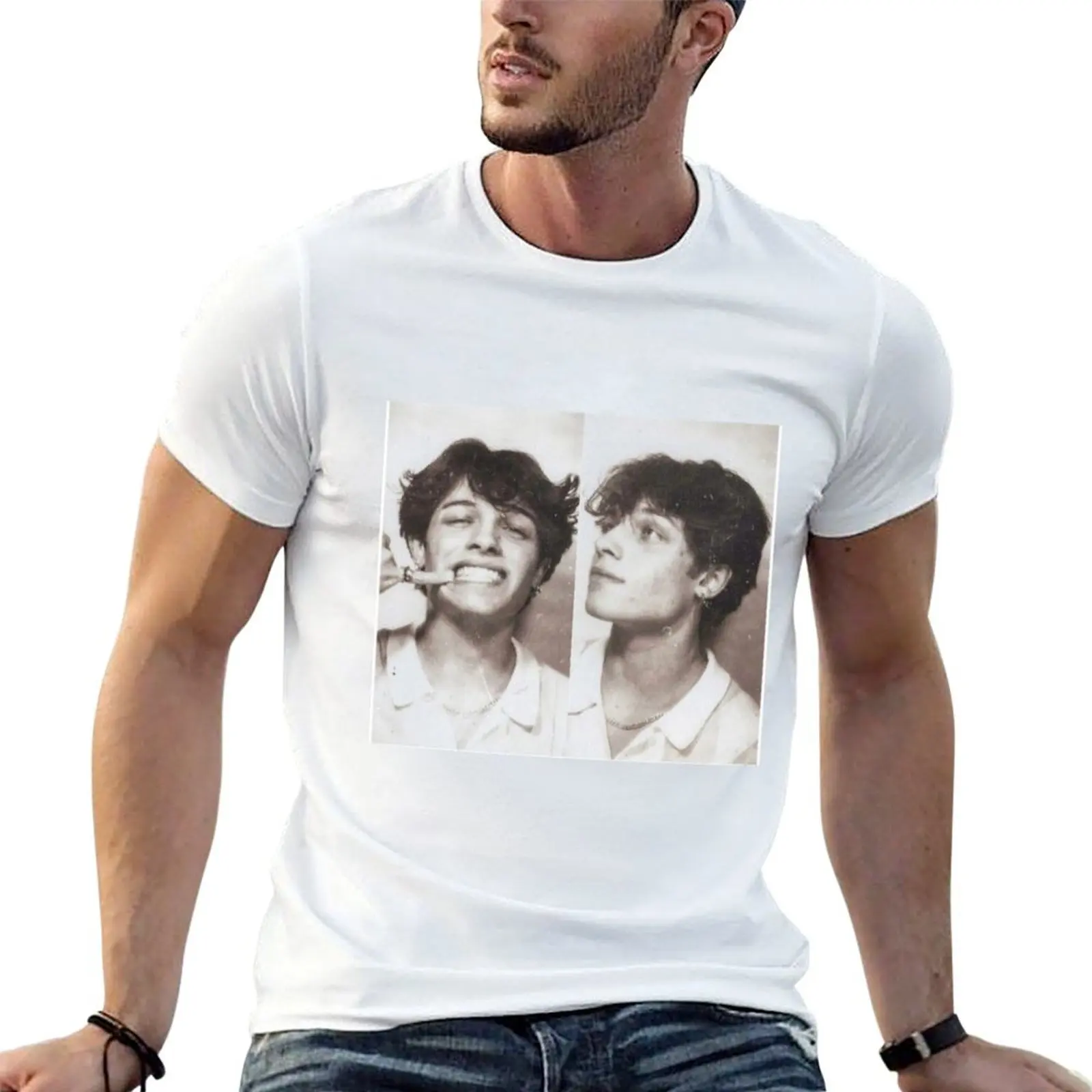 

christopher sturniolo T-shirt Short sleeve tee animal prinfor boys korean fashion mens vintage t shirts