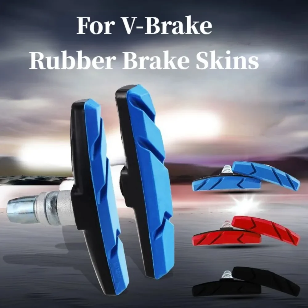

2Pc V Type High Quality Brake Pads Shoes Bike Bicycle Cycling Mountain Bike Dead Speed Brake Pads V Brake System Brake Skin Bike