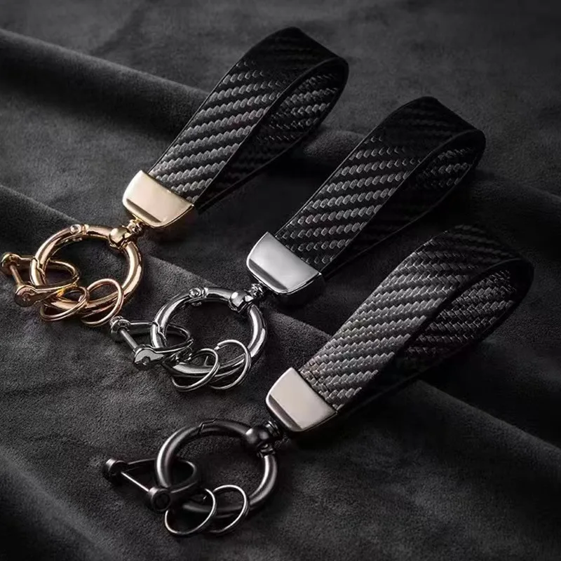 

Carbon fiber pattern General Car Key Chain Fashion Men Women Gifts Car Accessories For Honda Toyota BMW Audi Benz VW Tesla Ford